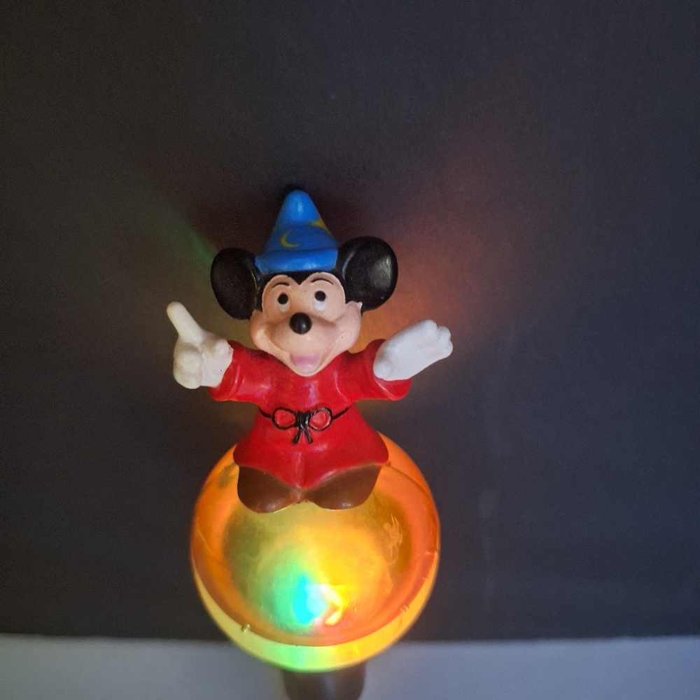 Disney Parks Mickey Mouse Glitter Light Up Wand Souvenir